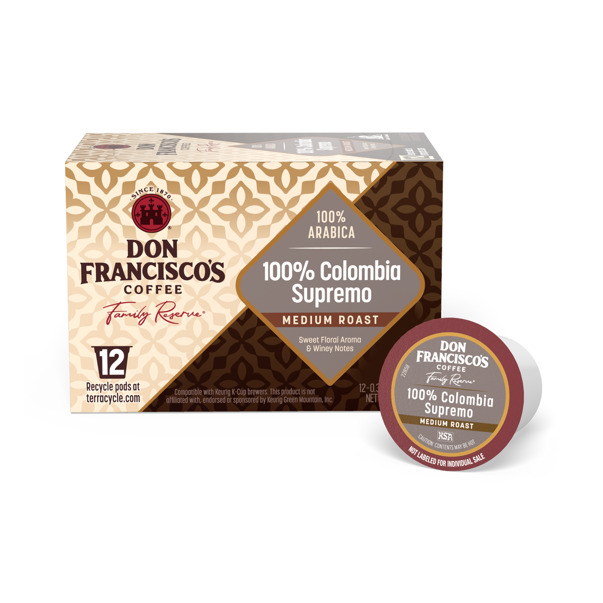 Shop Colombia Supremo Coffee Pods | Don Francisco's Coffee