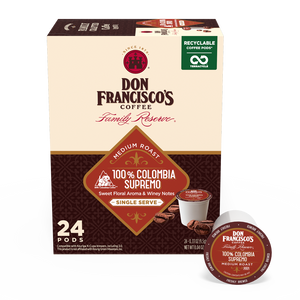 Don Francisco's 100% Colombia Supremo Coffee Pods - 24 Count