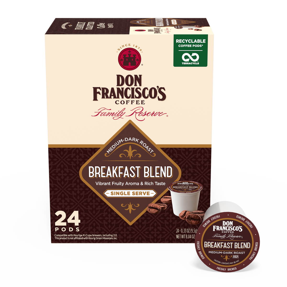 Shop Breakfast Blend Coffee Pods Don Francisco s Coffee