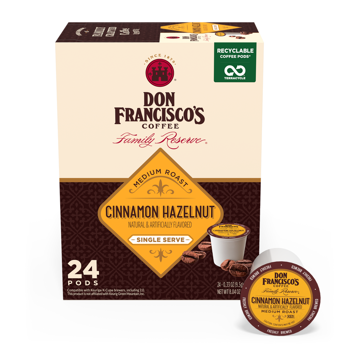 Shop Cinnamon Hazelnut Coffee Pods Don Francisco s Coffee