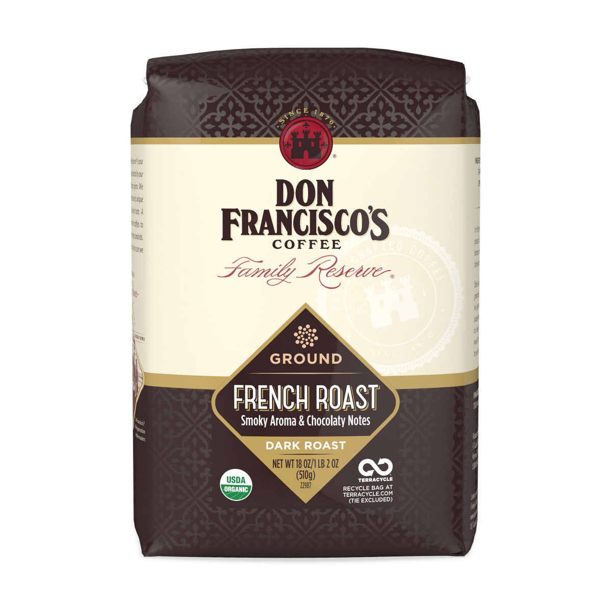 Don Francisco's Coffee Whole Bean or Ground French Roast 10 oz. or 32