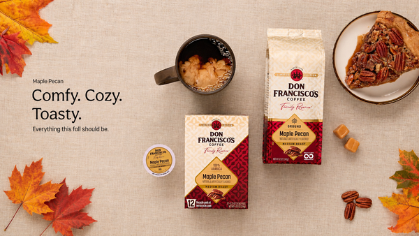 Don  Francisco's Maple Pecan Coffee Pods and Coffee Bag