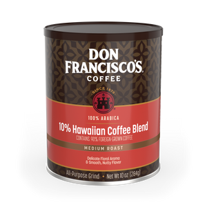 Don Francisco's Coffee 10% Hawaiian Coffee Blend Coffee Can - 10 oz.