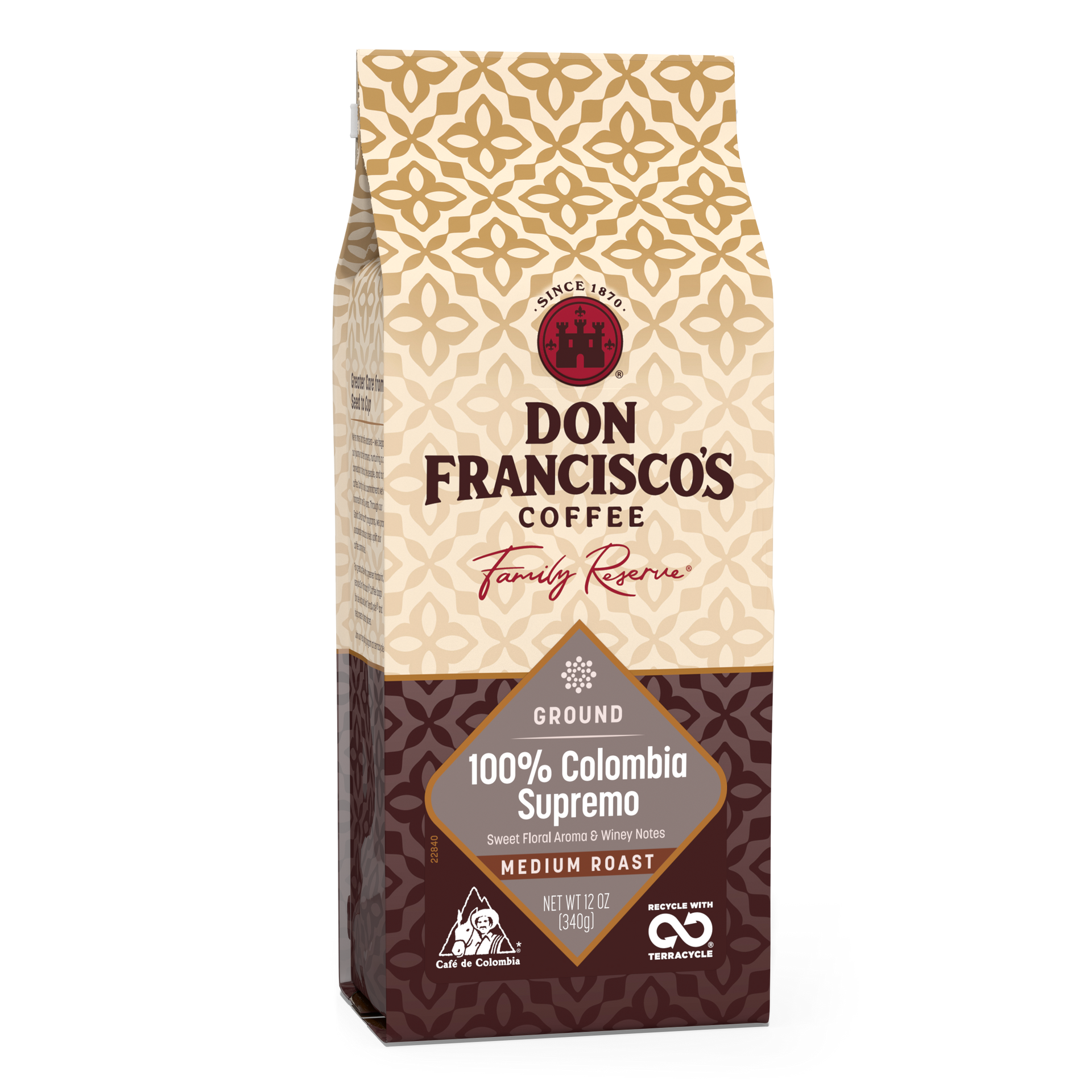 Don Francisco's Coffee Whole Bean or Ground Colombia Supremo 12 oz