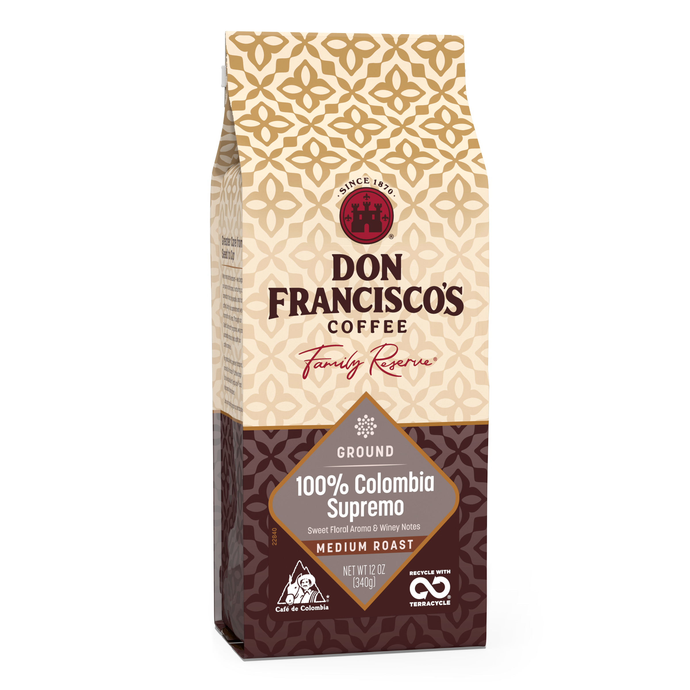 Don Francisco's Coffee Whole Bean or Ground Colombia Supremo 12 oz