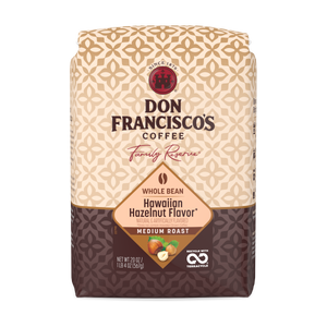 Don Francisco's Hawaiian Hazelnut Flavor Whole Bean Coffee Bag - 20 oz.