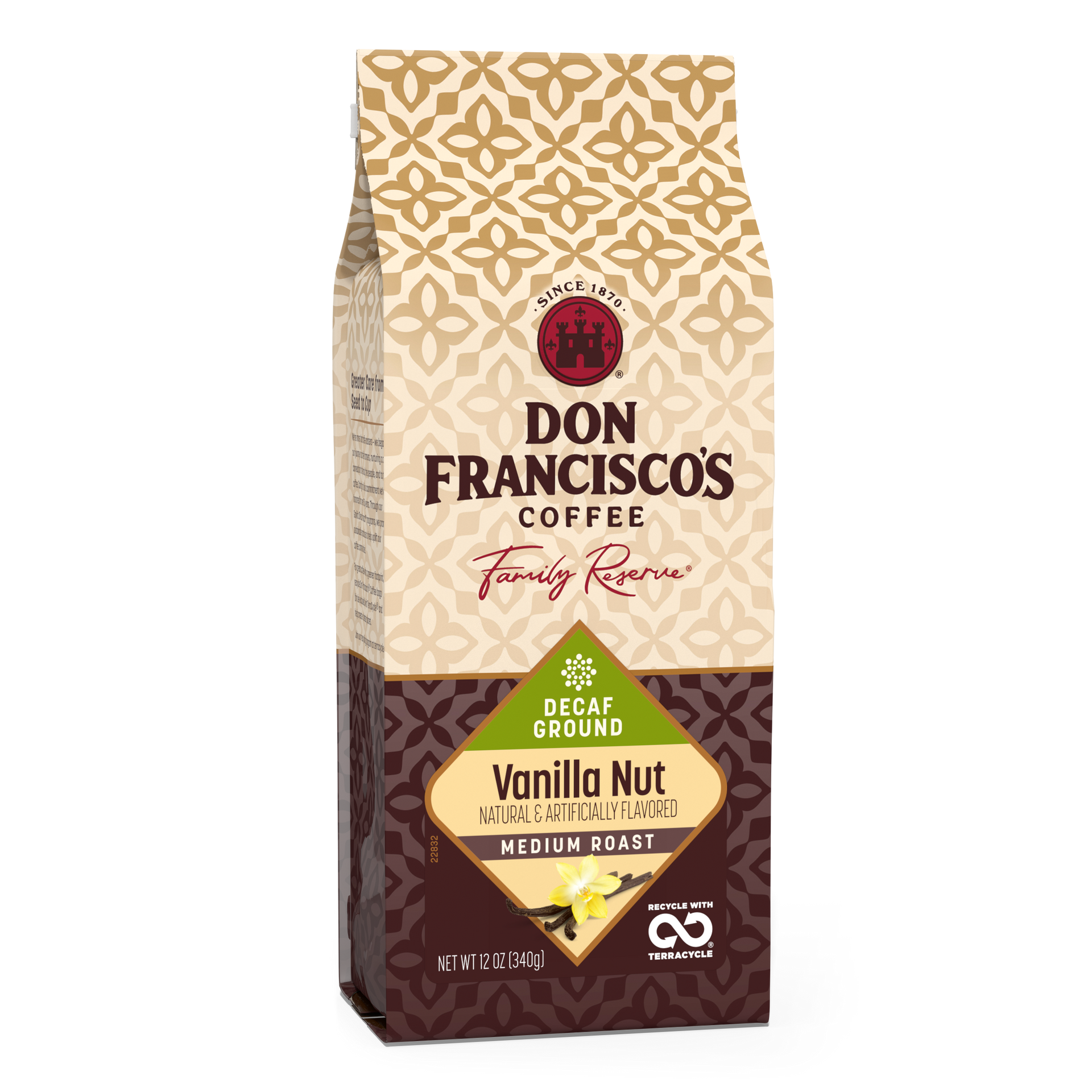 Don Francisco's Coffee Decaf Vanilla Nut Ground 12 oz. Bag