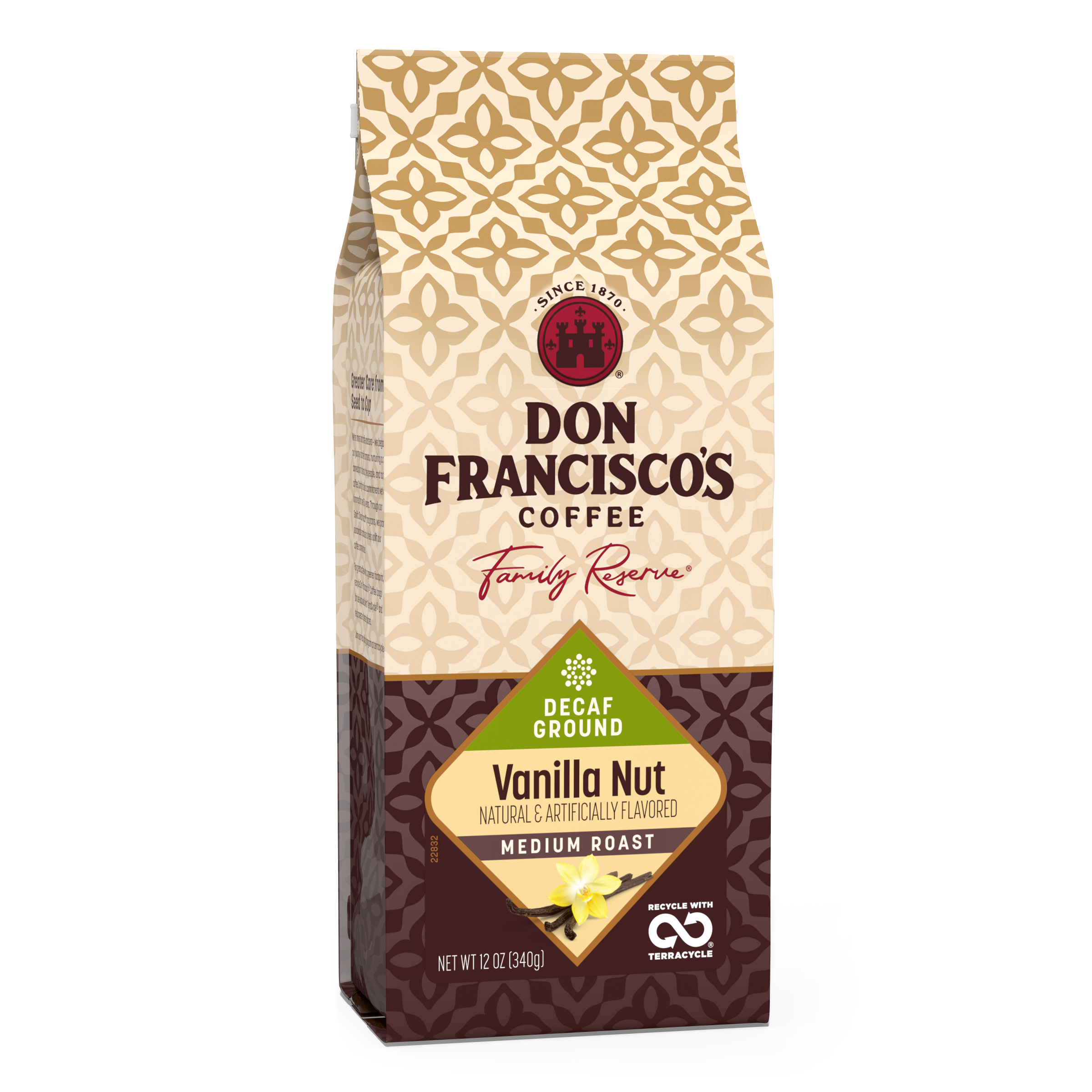 Don Francisco's Coffee Decaf Vanilla Nut Ground 12 oz. Bag