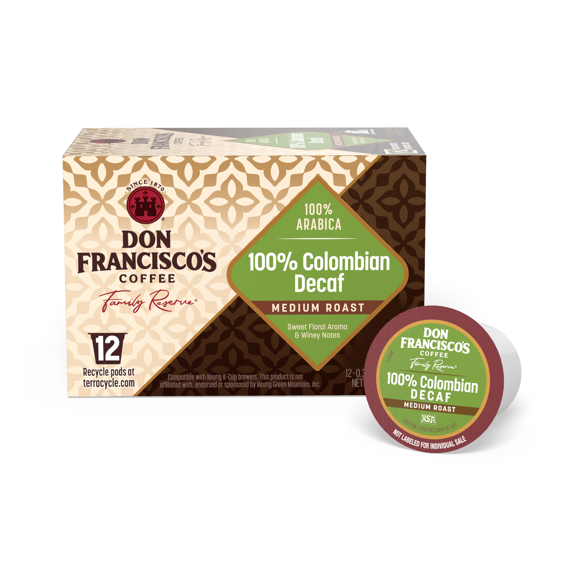 Shop Decaf Colombia Supremo Coffee Pods | Don Francisco's Coffee