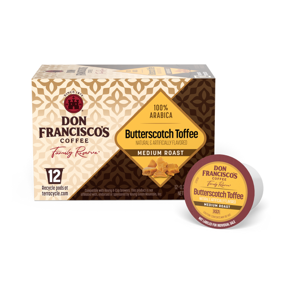 Don Francisco's Family Reserve Medium Roast Butterscotch Toffee Coffee Pods (0.33 oz x 12 ct) | Vons