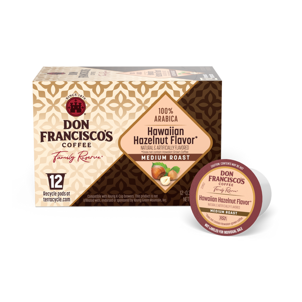 Shop Hawaiian Hazelnut Flavor Coffee Pods | Don Francisco's Coffee