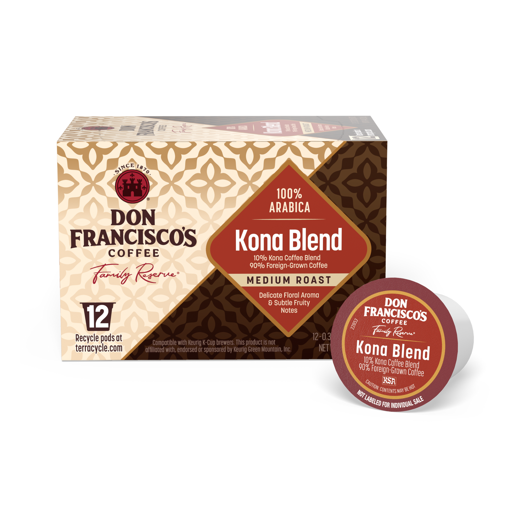 Shop Kona Blend Coffee Pods | Don Francisco's Coffee Shop Kona Blend Coffee Pods | Don Francisco's Coffee