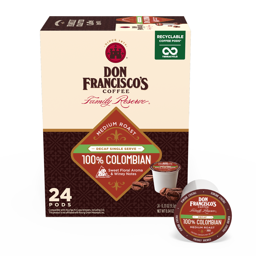Decaf 100 Colombia Supremo Coffee Pods