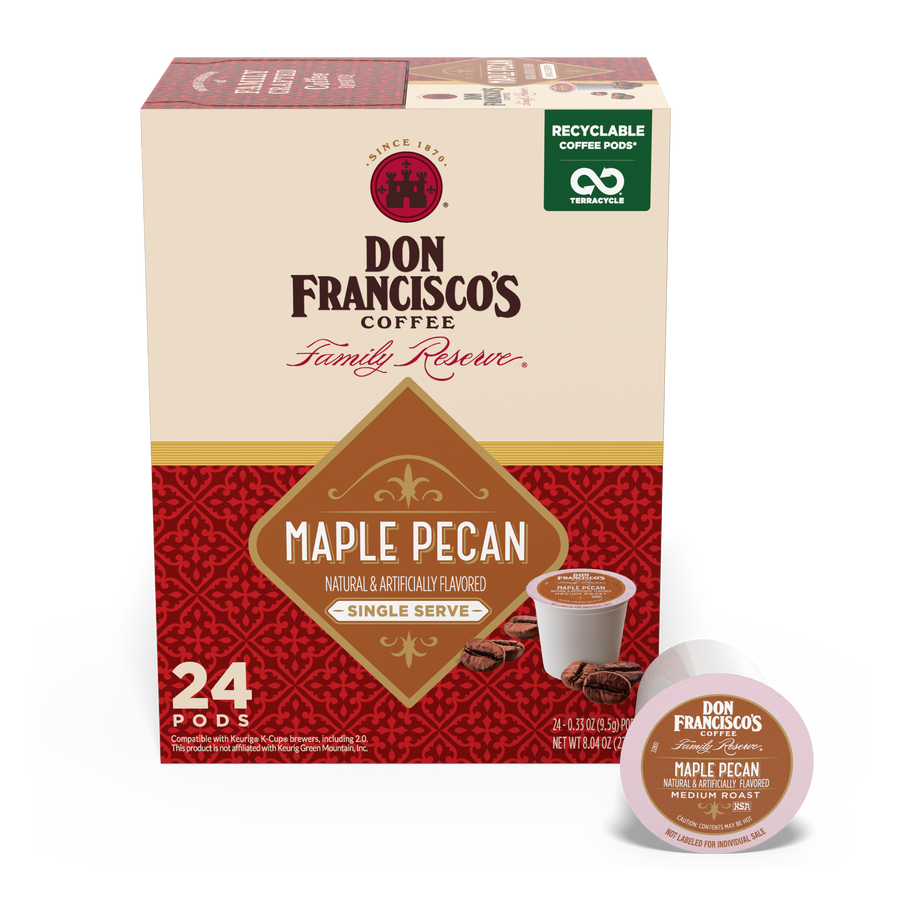 Don Francisco's Maple Pecan Flavored Coffee Pods - 24 ct