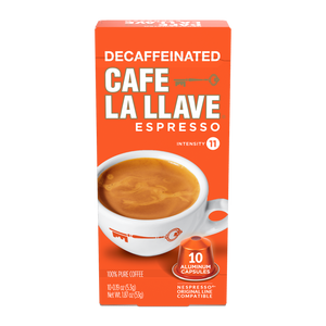 Decaf Cafe La Llave Capsules- 10 count.