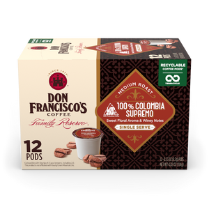 Don Francisco's 100% Colombia Supremo Coffee Pods - 12 Count