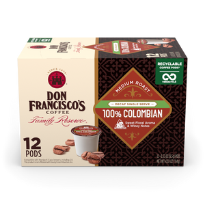 Don Francisco's Coffee 100% Colombian Decaf Coffee Pods - 12 Count