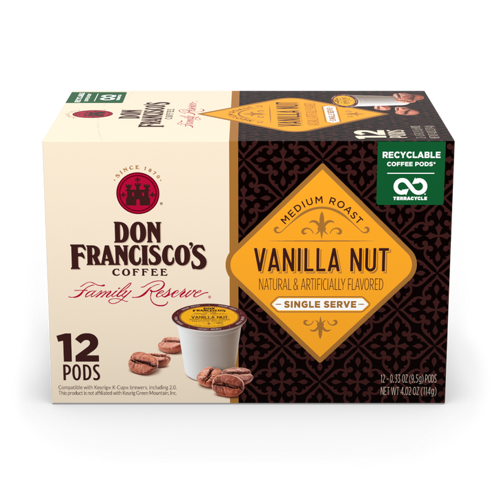 Don Francisco's Coffee Vanilla Nut Coffee Pods - 12 Count