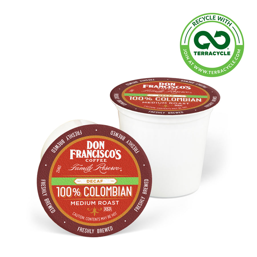 Don Francisco's Coffee Decaf 100% Colombian Supremo Recyclable Coffee Pods