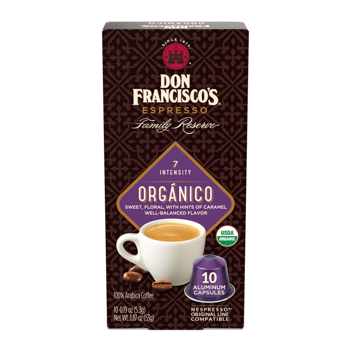 Don Francisco's Coffee Organico Aluminum Espresso Capsules - 10 Count Box